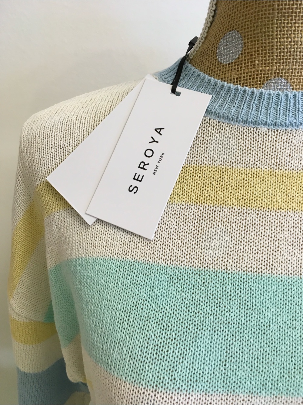 Seroya Cassian Sweater Pastel Stripe XS NWT - Picture 3 of 7